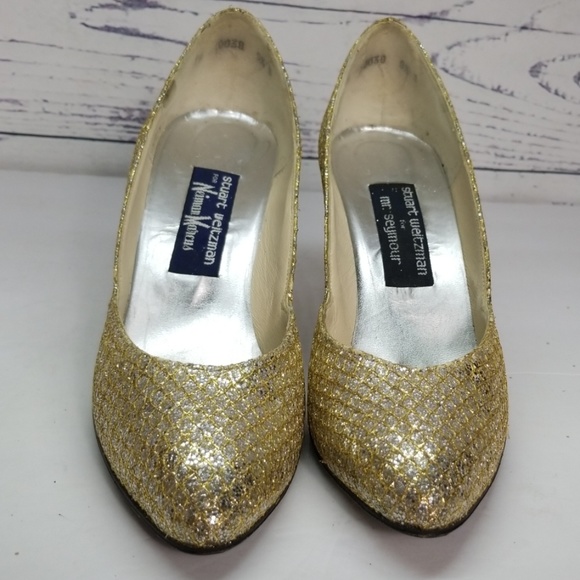 Stuart Weitzman for NeimanMarcus glitter heel - Picture 4 of 8